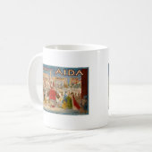 ヴィンテージオペラアイダアートワーク コーヒーマグカップ (正面左)