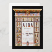 ヴィンテージオペラミュージックアイダバイヴェルディパーティの招待状 招待状 (正面/裏面)