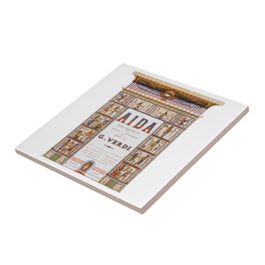 ヴィンテージオペラミュージック、エジプトのアイダ（Aida）by ヴェルディ タイル (側面)
