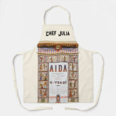 ヴィンテージオペラ音楽，エジプトアイダバイヴェルディ エプロン (正面)