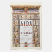 ヴィンテージオペラ音楽,エジプトアイダバイヴェルディ キッチンタオル (縦)