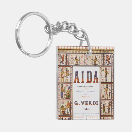 ヴィンテージオペラ音楽,エジプトアイダバイヴェルディ キーホルダー (正面左)