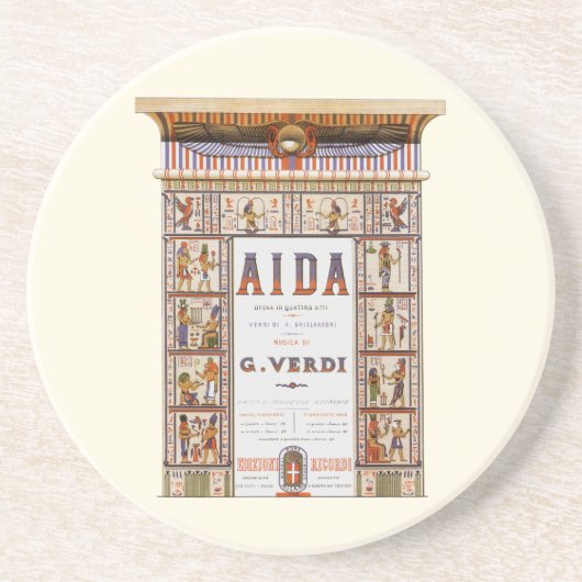 ヴィンテージオペラ音楽,エジプトアイダバイヴェルディ コースター (正面)