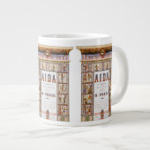 ヴィンテージオペラ音楽，エジプトアイダバイヴェルディ ジャンボコーヒーマグカップ (正面右)