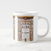 ヴィンテージオペラ音楽，エジプトアイダバイヴェルディ ジャンボコーヒーマグカップ (右)