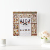 ヴィンテージオペラ音楽，エジプトアイダバイヴェルディ スクエア壁時計 (ホーム)