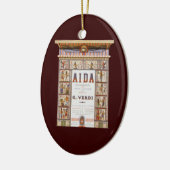 ヴィンテージオペラ音楽，エジプトアイダバイヴェルディ セラミックオーナメント (左)
