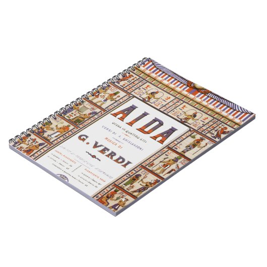 ヴィンテージオペラ音楽，エジプトアイダバイヴェルディ ノートブック (左側)