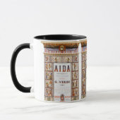 ヴィンテージオペラ音楽，エジプトアイダバイヴェルディ マグカップ (左)