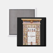 ヴィンテージオペラ音楽,エジプトアイダバイヴェルディ マグネット (正面/裏面)