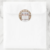 ヴィンテージオペラ音楽，エジプトアイダバイヴェルディ ラウンドシール (バッグ)