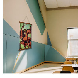 ヴィンテージオランウータンの木 –  吊り下げ型タペストリー