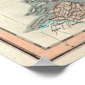 ヴィンテージオランダの地図(1799) ポスター (角)