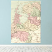 ヴィンテージオランダの地図（1873年） キャンバスプリント (インサイチュ (ウッドフロア))