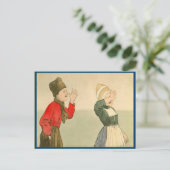 ヴィンテージオランダの民族衣装の子供 ポストカード (スタンド正面)