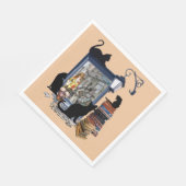 ヴィンテージオランダアーティスト&黒猫 スタンダードランチョンナプキン (角)