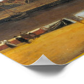 ヴィンテージオランダイメージ、Vermeer、Delftのビュー ポスター (角)