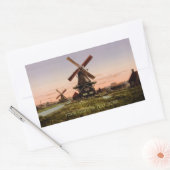 ヴィンテージオランダウィンドミルカスタムズのシール 長方形シール (封筒)