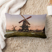 ヴィンテージオランダウィンドミルカスタムズ装飾用クッション ランバークッション (ブランケット)
