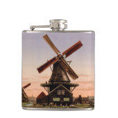 ヴィンテージオランダウィンドミルズカスタムフラスコ フラスク (正面)
