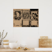 ヴィンテージオランダカレンダーバ空白のリズ ポスター (キッチン)