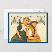 ヴィンテージオランダガールズアットホーム ポストカード (正面/裏面)