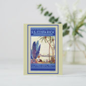 ヴィンテージオランダクルーズ無料ラインコスタリカ ポストカード (スタンド正面)