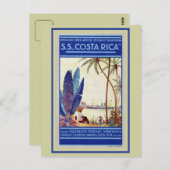 ヴィンテージオランダクルーズ無料ラインコスタリカ ポストカード (正面/裏面)