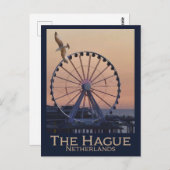 ヴィンテージオランダザハーグフェリスホイール ポストカード (正面/裏面)