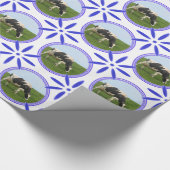 ヴィンテージオランダタイルデルフトウェアカウホランド ラッピングペーパー (角)