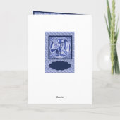 ヴィンテージオランダブルーデルフトタイルデザイン カード (裏面)