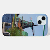 ヴィンテージオランダレッドホワイトグリーン風車写真 Case-Mate iPhoneケース (裏面 (横))