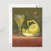 ヴィンテージオランダレモンドリンクスチルライフ ポストカード (正面/裏面)