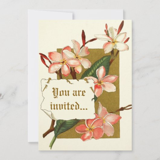 ヴィンテージオランダー花結婚式招待状 招待状 (正面)