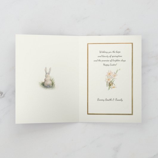 ヴィンテージオランダ女の子とイースター春ヨンクイル シーズンカード (内部)