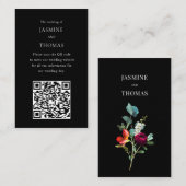 ヴィンテージオランダ結婚フローラのwebサイトqrコード 名刺 (正面/裏面)