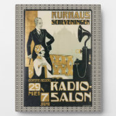 ヴィンテージオランダ1920s無線サロンTabletop フォトプラーク (正面)