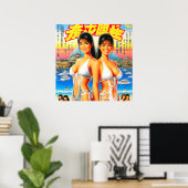 ヴィンテージオリエンタルサマーガールズ ポスター (ホームオフィス)
