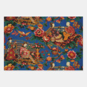 ヴィンテージオリエンタルチノワセリーラッピング紙シー ラッピングペーパーシート (正面3)