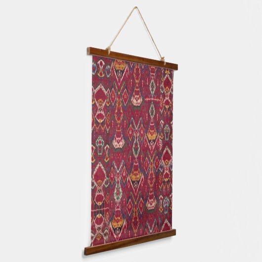 ヴィンテージオリエンタルペルシアウズベキスタンスブハラ 吊り下げ型タペストリー (傾斜あり)