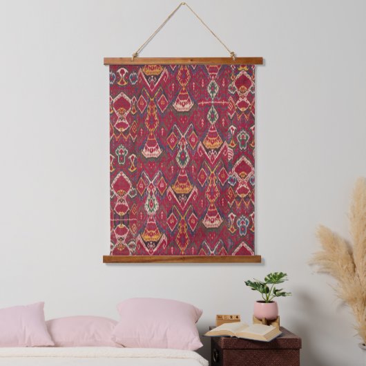 ヴィンテージオリエンタルペルシアウズベキスタンスブハラ 吊り下げ型タペストリー (寝室)