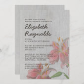 ヴィンテージオリエンタルリリーブライダルシャワー招待状 招待状 (正面/裏面)