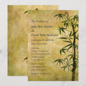 ヴィンテージオリエンタル結婚バンブ2 招待状 (正面/裏面)