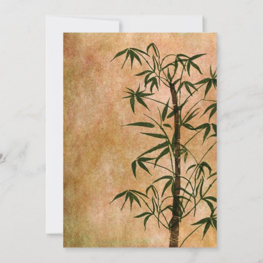 ヴィンテージオリエンタル結婚バンブ3 招待状 (裏面)