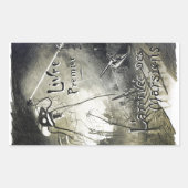 ヴィンテージオリジナルエイリアン侵入シール 長方形シール (正面)