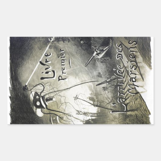 ヴィンテージオリジナルエイリアン侵入シール 長方形シール (正面)