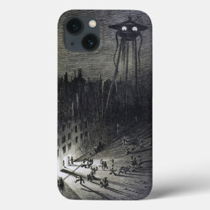 ヴィンテージオリジナルエイリアン侵入白黒灰色 iPhone 13ケース