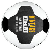 ヴィンテージオリジナルブラックレザー誕生年 サッカーボール (回転)