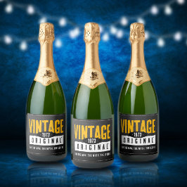 ヴィンテージオリジナルブラックレザー誕生年 スパークリングワインラベル