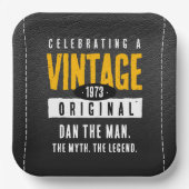 ヴィンテージオリジナルブラックレザー誕生年 ペーパープレート (正面)